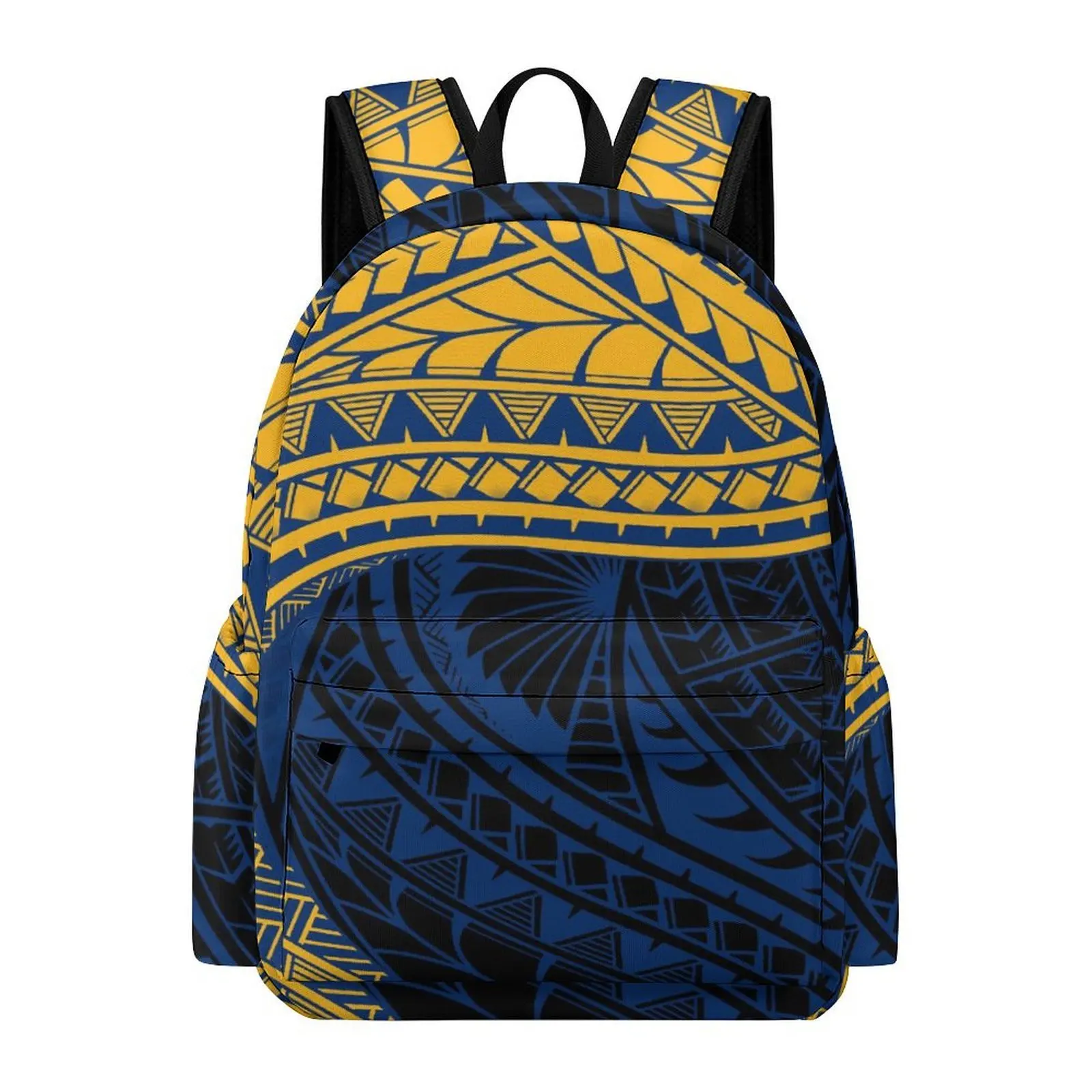 حقيبة ظهر مدرسية مطبوعة على الطراز البولينيزي قابلة للتخصيص، حقيبة كمبيوتر محمول ذات سعة كبيرة، حزام كتف قابل للتعديل #3