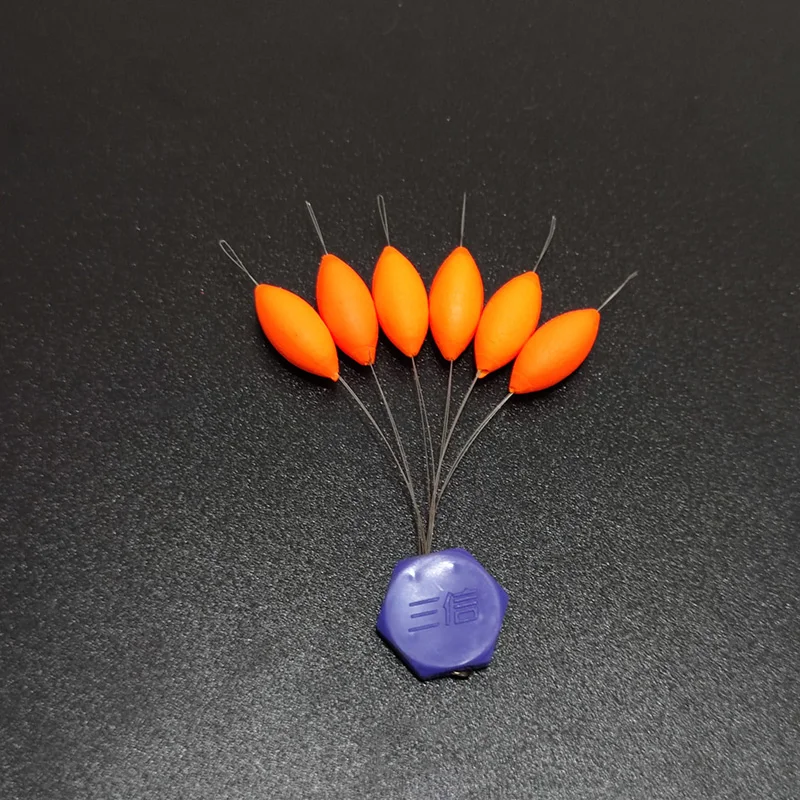 

5packs/lot Carp Fishing Float 000#-1# Mini Seven Star Floats Orange Oval Bobber Fishing Tackle Accessories B696