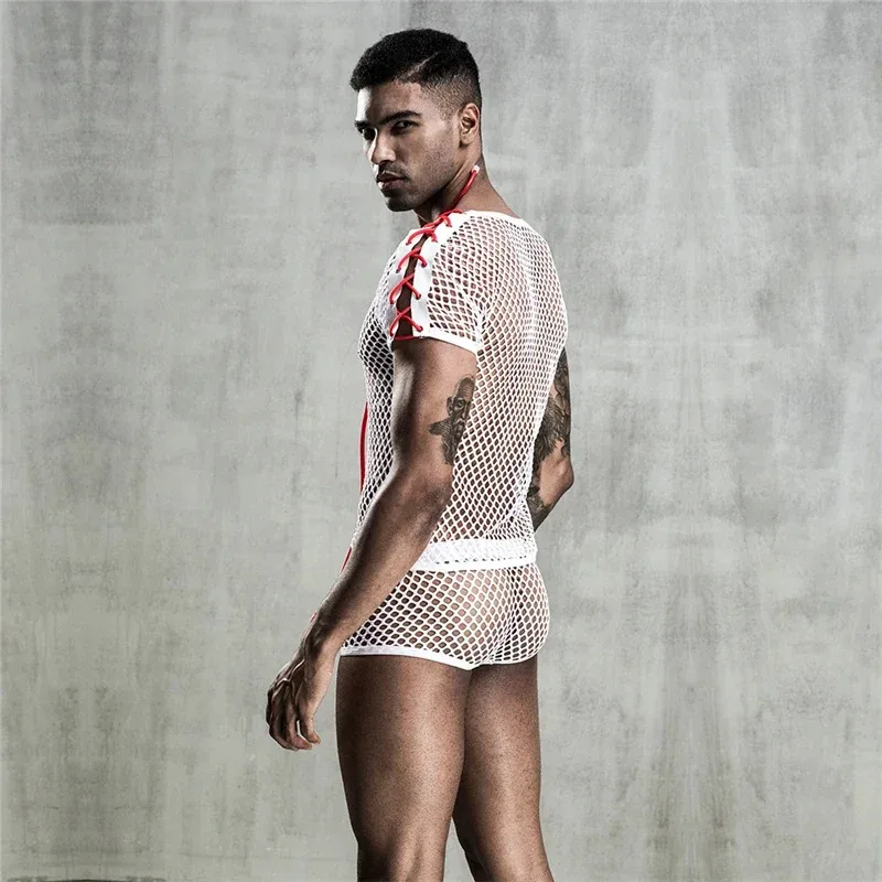 หมอเซ็กซี่เครื่องแต่งกายชายชุดพยาบาลฮาโลวีนเครื่องแต่งกายสําหรับชาย