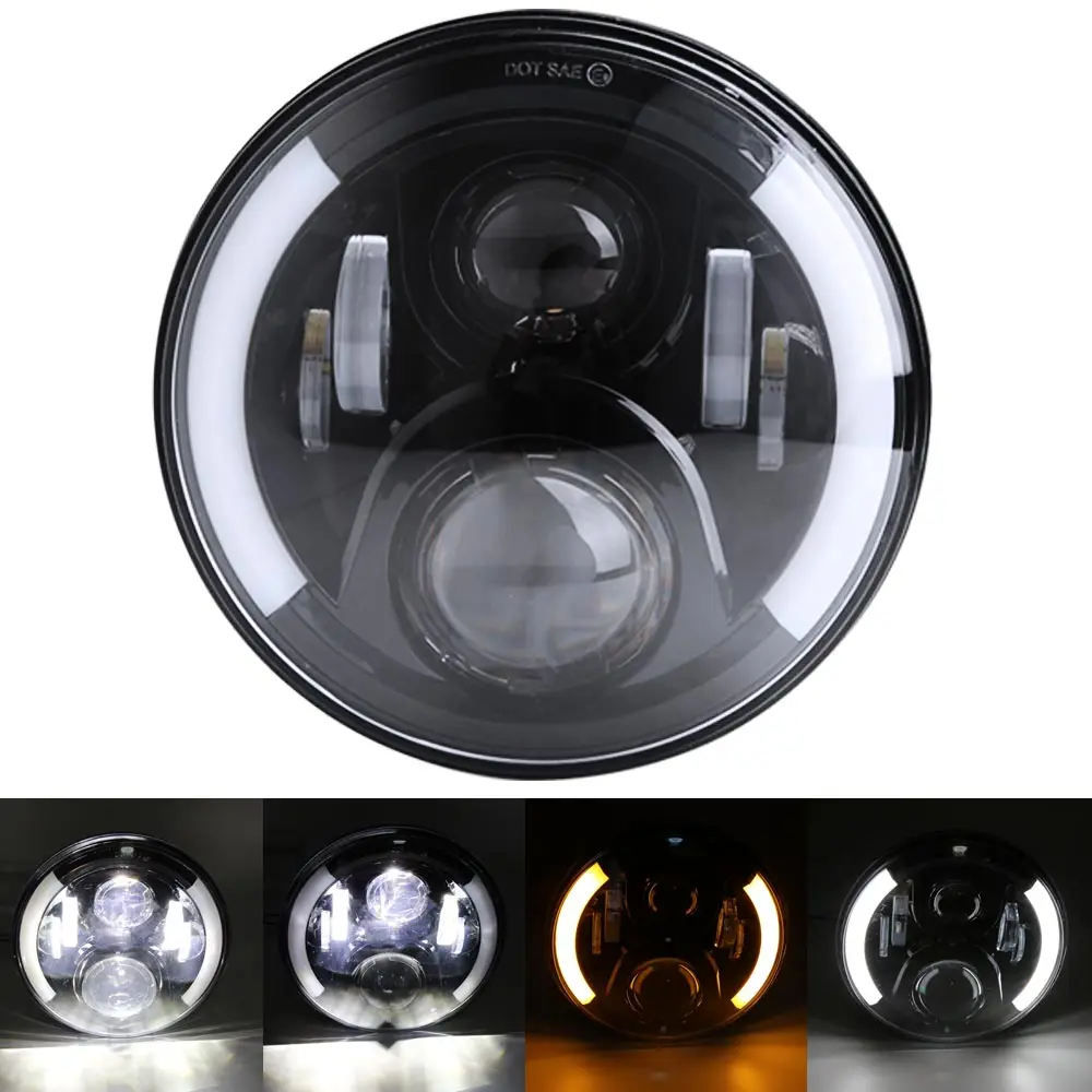 Motorkoplamp 7 inch LED voor Harley Touring Ultra Classic Electra Street Glide Road King Yamaha motorfietskoplamp