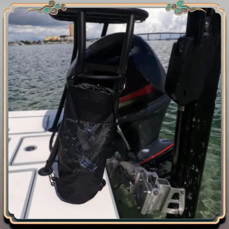

Durable Foldable Outdoor Mesh Boat Trash Bags Drawstring Reusable Boat Trash Cans Ring Mesh Trash Bags Durable Easy To Use