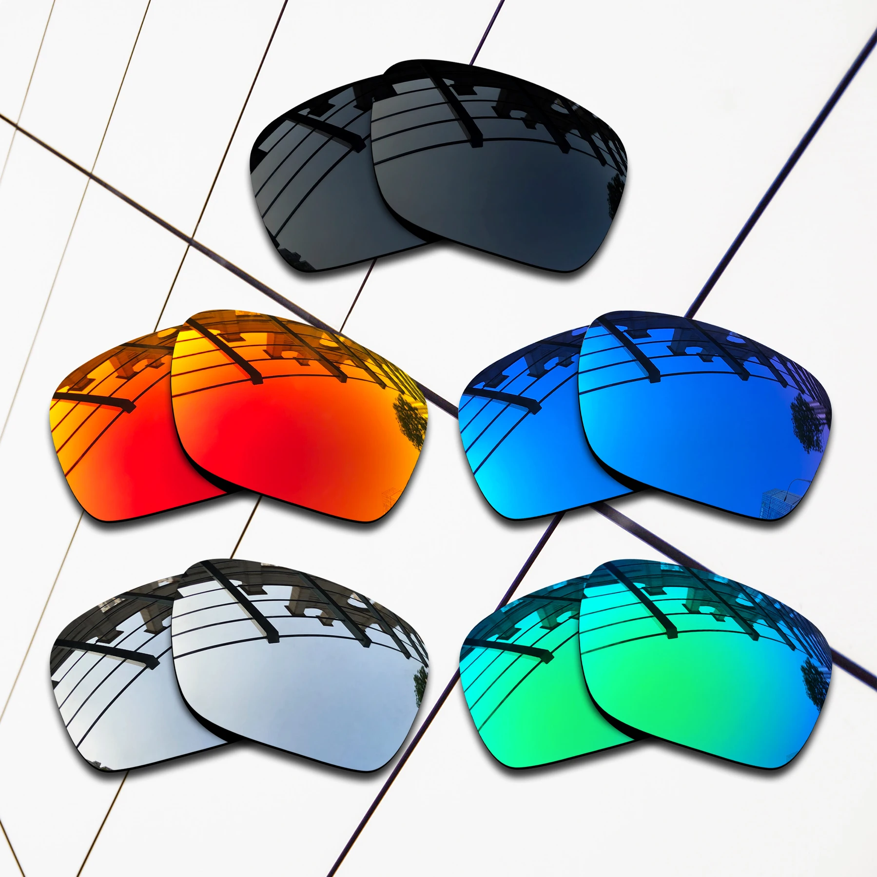 ELuxonsight Polarized Enhanced Replacement Lenses for Oakley Holbrook Metal OO4123 55mm Sunglasses - Varieties Colors