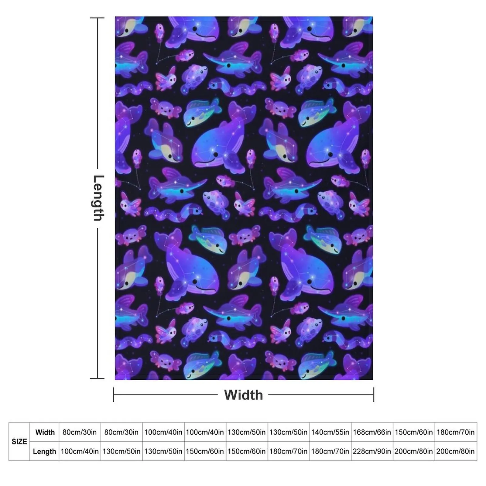 Ocean constellations Throw Blanket couch cozy soft plush fuzzy picnic outdoor blanket