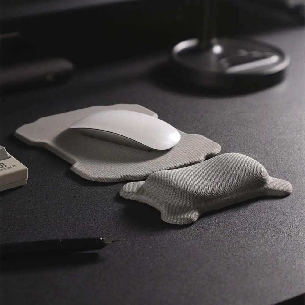 

1/2pcs Slow Rebound Mouse Wrist Support Pad Ergonomic with Wrist Rest Ergonomic Mouse Pad Soft Texture Non-Slip