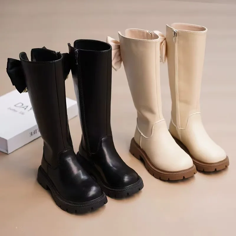 Baby Girl Shoes Fleece Tall Boots Princess Boots for Autumn Winter Non-slip Fashion Kids Boots for Girls
