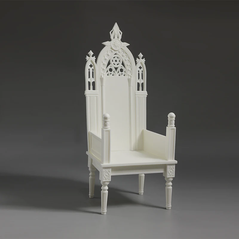 Resin Chair BJD Furniture 1/6 Doll Use Gothic Style Exquisite European Pattern Charm Elegant Atmosphere Dolls Armchair