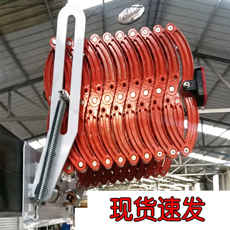 Upturned attic telescopic staircase wall hanging indoor and outdoor compartment folding and shrinking lift staircase