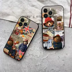 Paddington Bear Phone Case for iPhone Shockproof Back Cover Cute 15 14 13 Mini 11 12 Pro Max, Xr X Xs 7 8 Plus