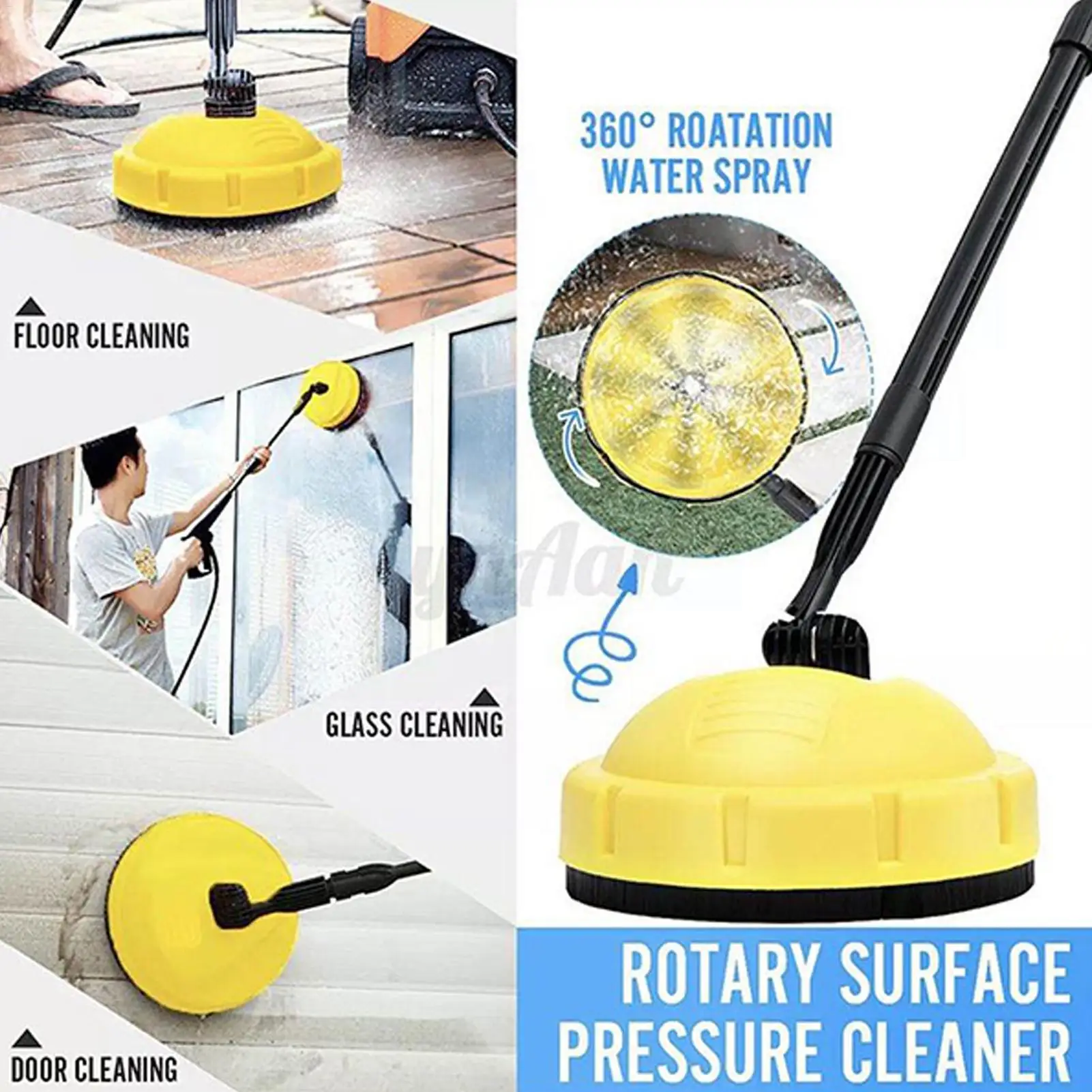 Pressure Washer Surfaces Cleaner Attachment Electric ABS Power Wash Scrubber Tools & Home Improvement For Young Professionals