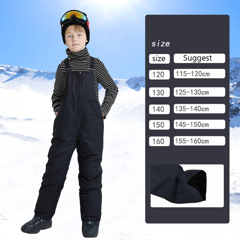 2022 New Kids One-Piece Ski Pants Boys Girls Outdoor Snowboard Suits Warm Children's Jumpsuits Windproof  Waterproof Ski Suits