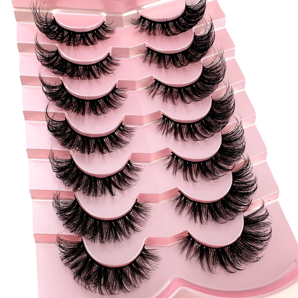 ナチュラル3Dミンクつけまつげ,「ふわふわ,ボリューム,ロシア,ナチュラルクロス,メイクアップ,新品