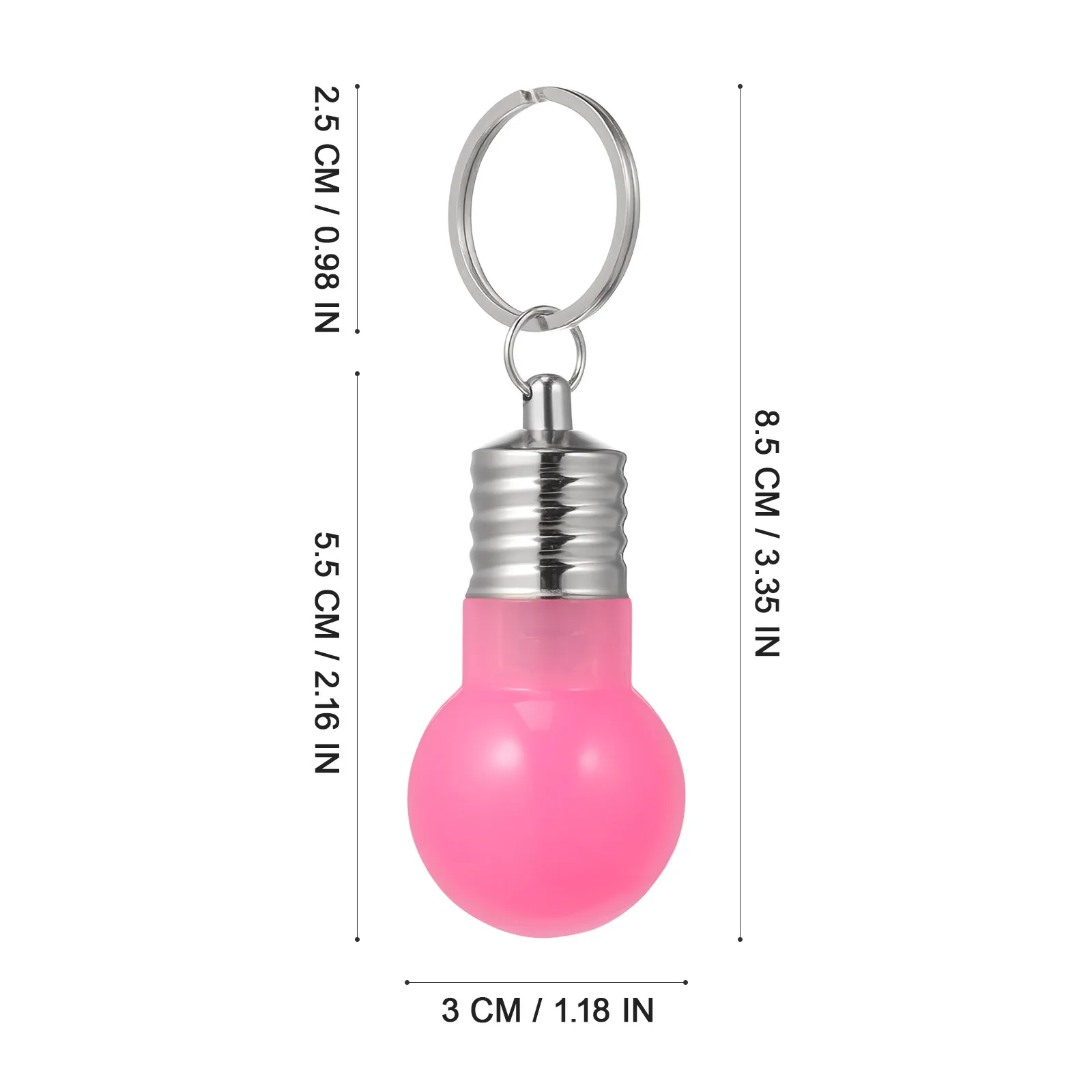 21Pcs Cute LED Lightbulb Keychain Mini Lamp Torch Keyring for Handbag Shoulder Bag Keychain Ornament Gift Luminous Sound Design