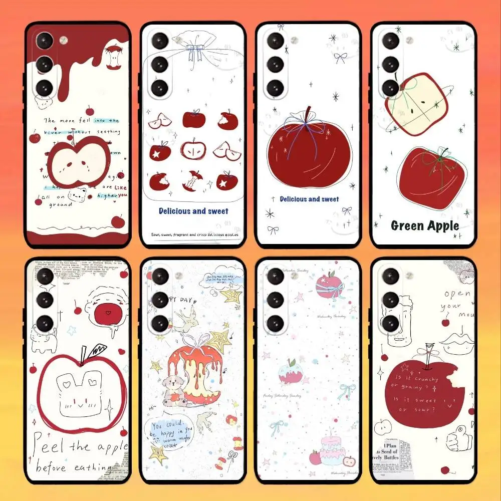 

sweet apples Phone Case For Samsung Galaxy A73,A72,A71,A70,A53,A52,A51,Others Soft Black Cover