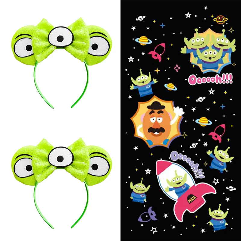 لعبة Story2 أذن عصابة رأس للفتيات ، إكسسوارات شعر ديزني ، أغطية رأس ديزني لاند ، رباط شعر لطيف Suelly ، Mike ، أطفال ، نساء