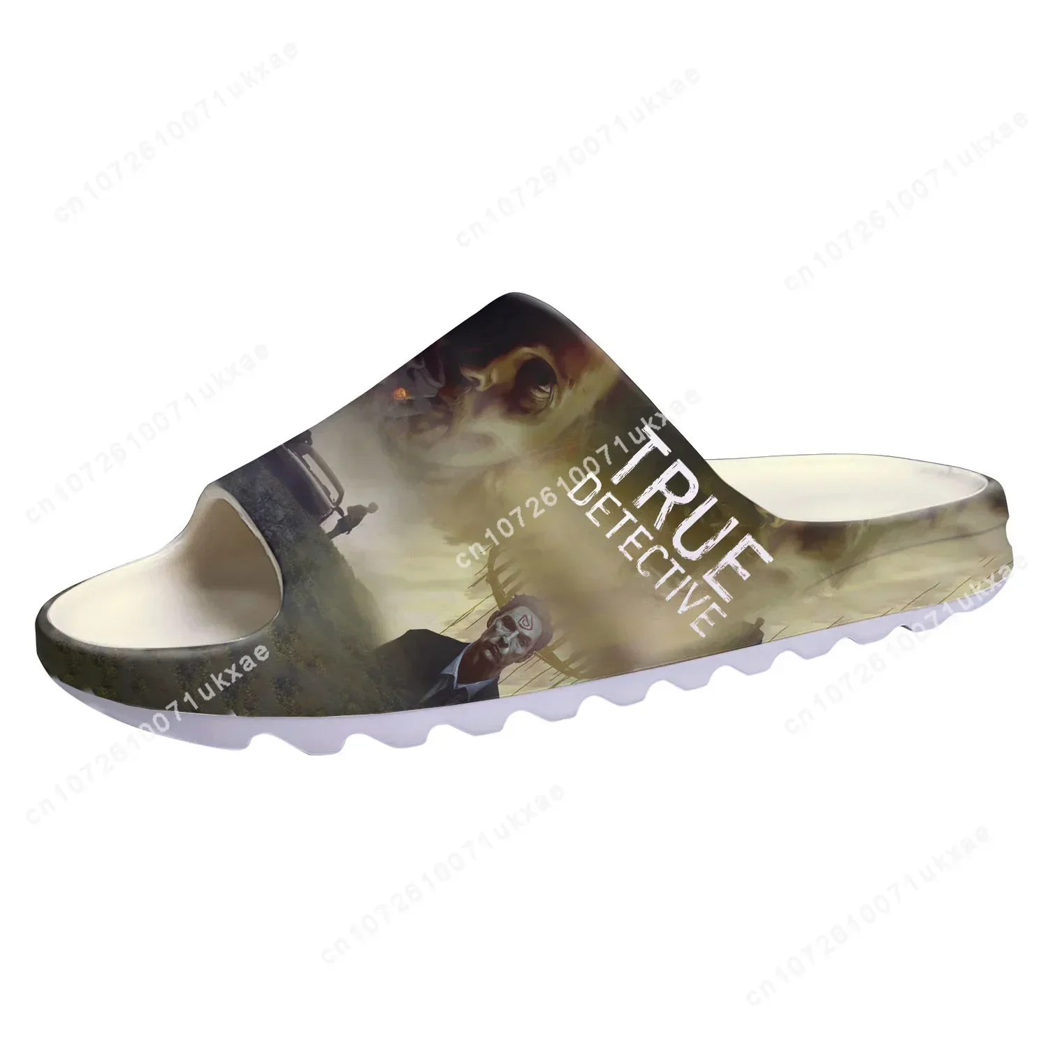 True Detective Soft Sole Sllipers Home Clogs Customized Step on Water Shoes Mens Womens Teenager Step in Sandals