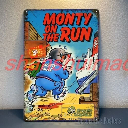 Monty On The Run Commodore Retro Video Game Metal Poster 20x30cm (8x12inch) Sign sign