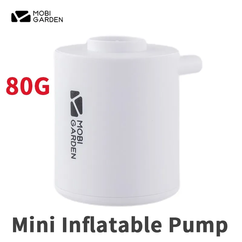 

MOBI GARDEN Inflatable Pump 80g Ultralight USB MINI 180L/min Fast Inflation Air Extraction Pump Camping Pad Pillow Swim Ring ABS