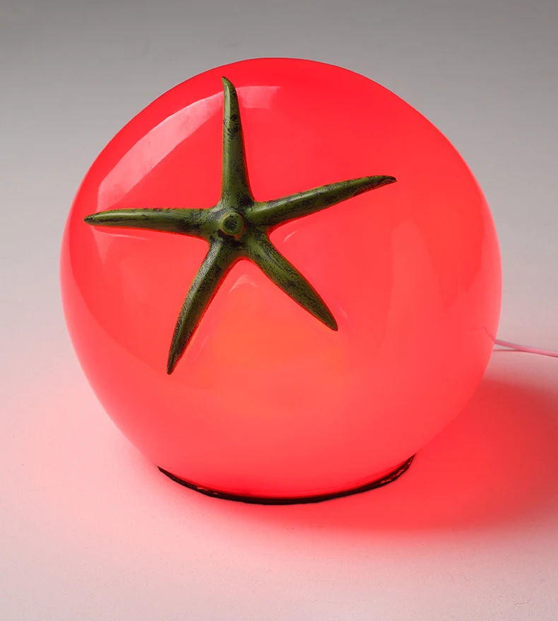 Red Resin Tomato Table Lamp Lovely Home Atmosphere
