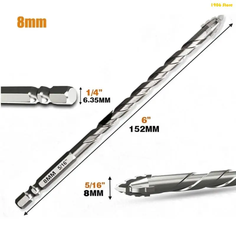 

U1JB 4/5/6/8/10/12mm Four Tooth Eccentric Drill Bit Serrated Eccentric Drill