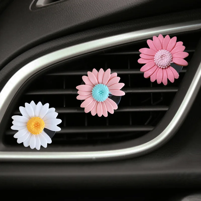 

Cute Little Daisy Auto Perfume Clip Car Air Outlet Decoration Aromatherapy Air Freshener Flower Ornament Interior Accessories