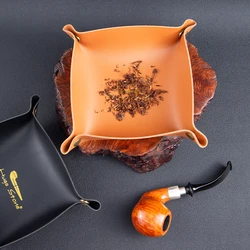 Portable Foldable PU Tobacco Wake Grass Tray Storage Tray Smoking Pipe Accessories Tool Tray