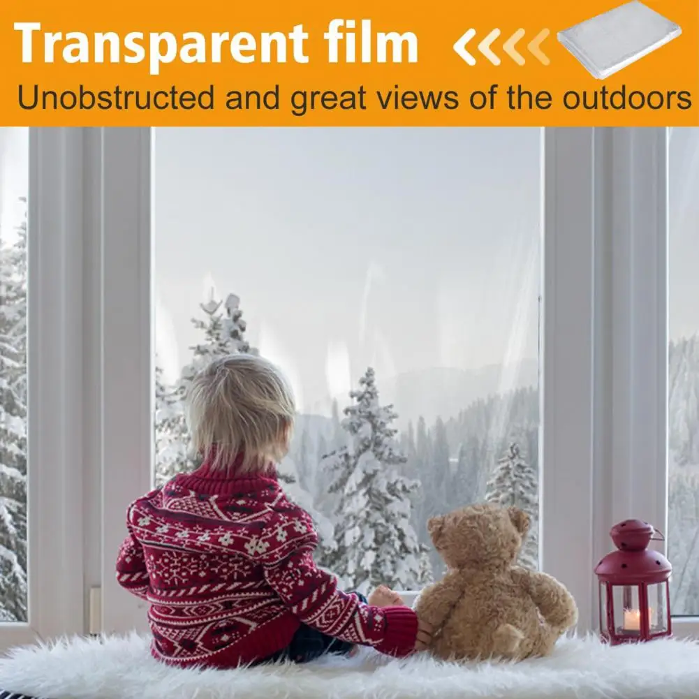 Tear Resistant Insulation Film Durable Easy-to-install Winter Window Insulation Film for Indoor Use Transparent for Efficient