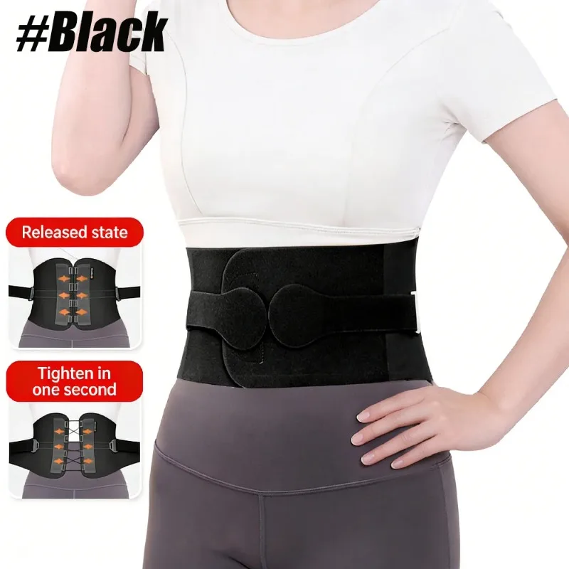 1PC Back Support Brace Belt, Lumbar Waist Protector, Alleviate Lower Back Pain, Sciatica, Scoliosis and Herniated Disc Pain