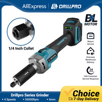 Drillpro 35000RPM 2000W Brushless Angle Grinder Cordless Electric Polishing Grinding Machine Compatible with Makita 18V Battery