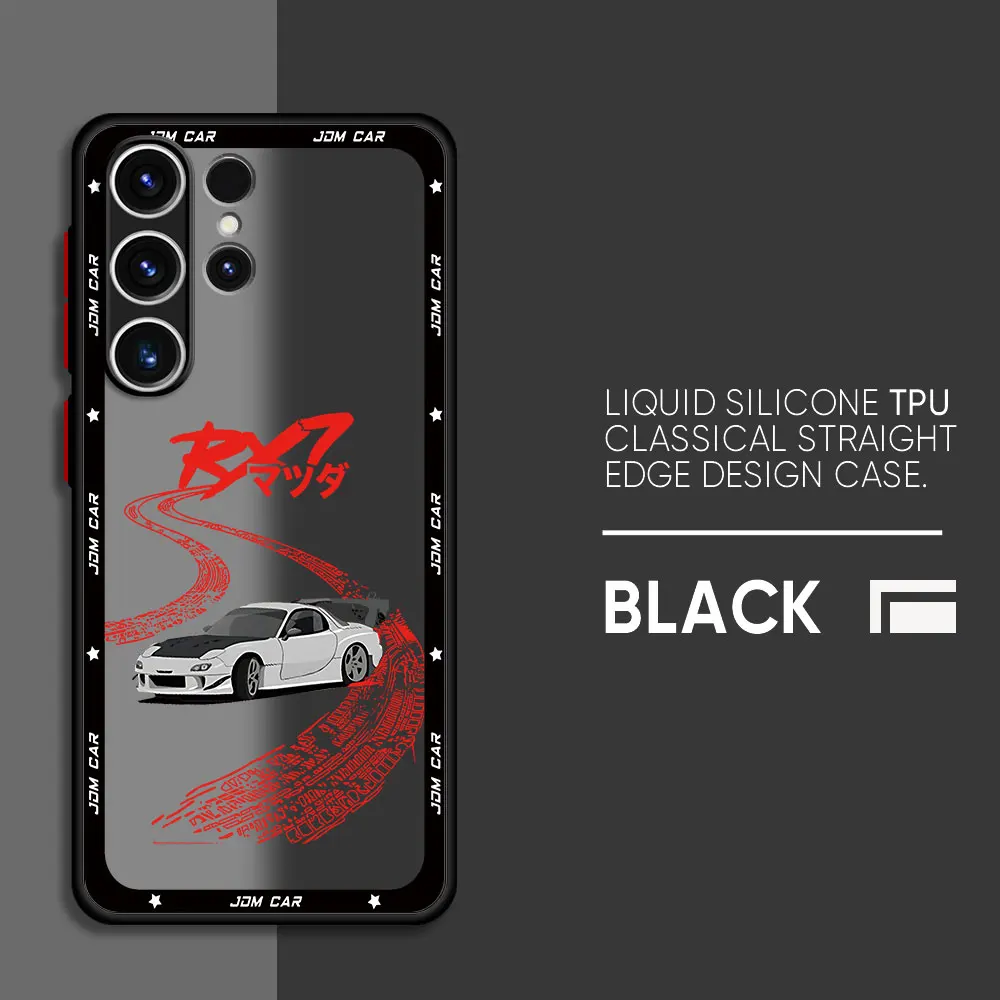 Shockproof JDM Dream Car Sport Case for Samsung Galaxy S10 Lite S20 FE S9 S23 Ultra S21 S24 Ultra S22 Plus Back Funda Cover