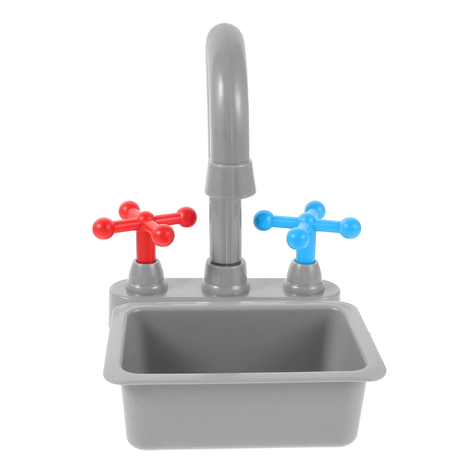 1Set Keukenkraan Wastafel Realistische Wassen Unit Rollenspel Accessoire Compact Kids Fantasiespel Gootsteen Wastafel Speelgoed Aanrecht