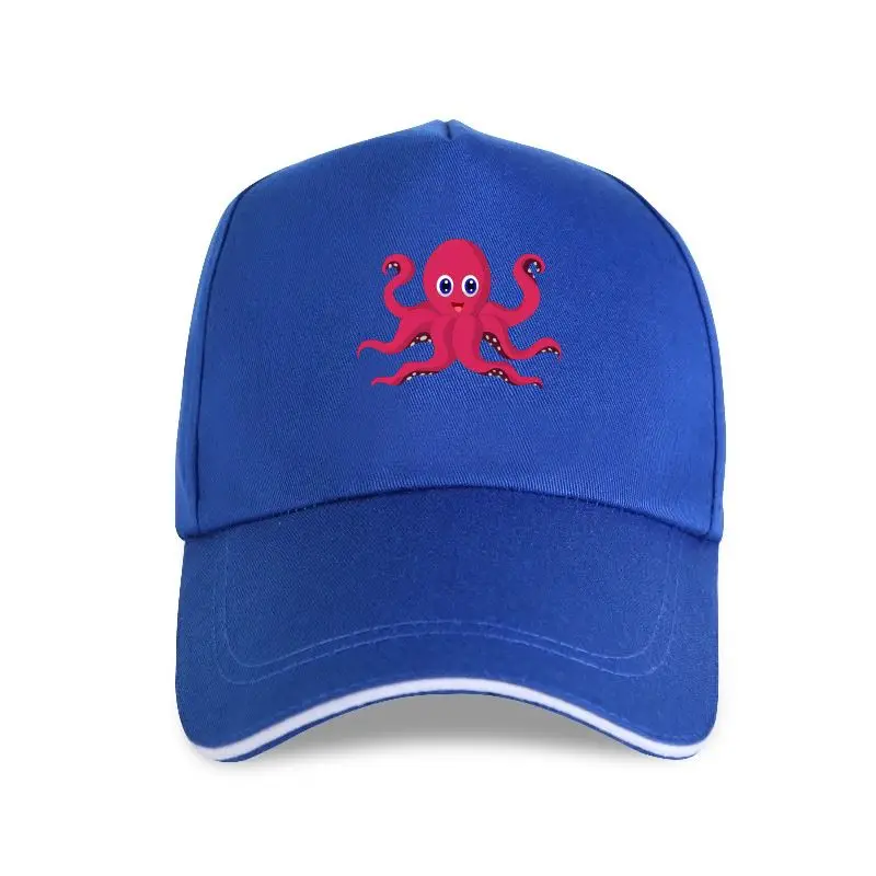 

Новая Кепка с рисунком красного комикса осьминога, кепка для подарка, бейсболка с юмористическими буквами и круглым вырезом, одежда для комиксов, Мужской Топ
