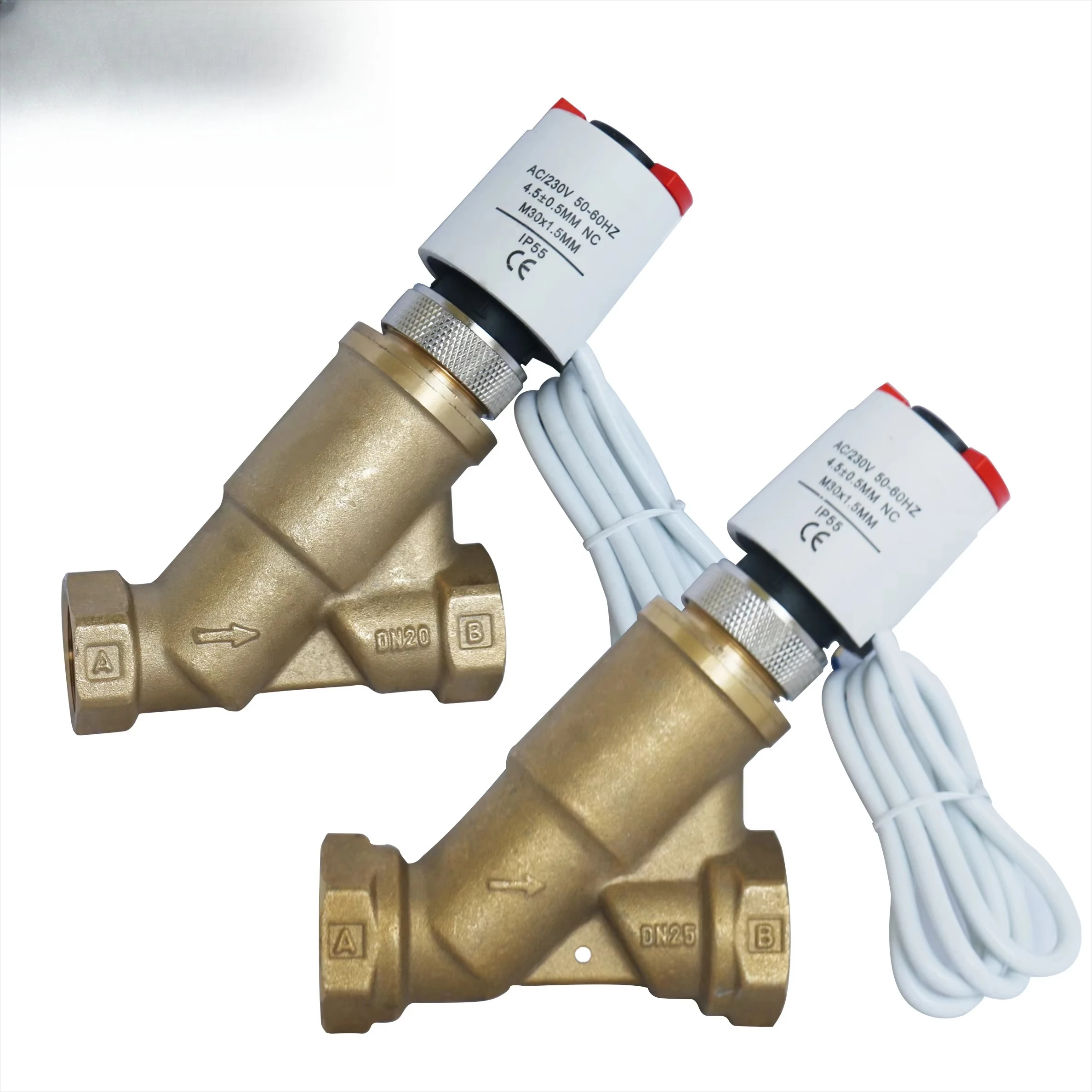 Dynamic Balance Valve for Electric Valve Used in Central Air Conditioning System Electric Two-way Valve Brass Material