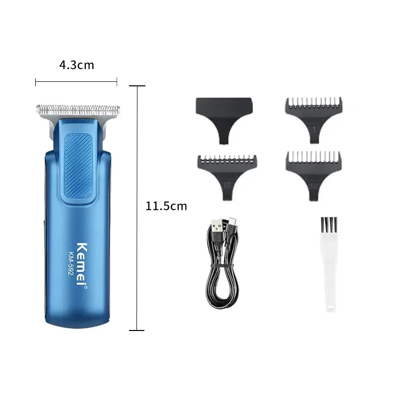 Manufacturer New Design Mini Electric Hair Trimmer Km-592 Men Body Grooming Hair Trimmer With Usb Rechargeable