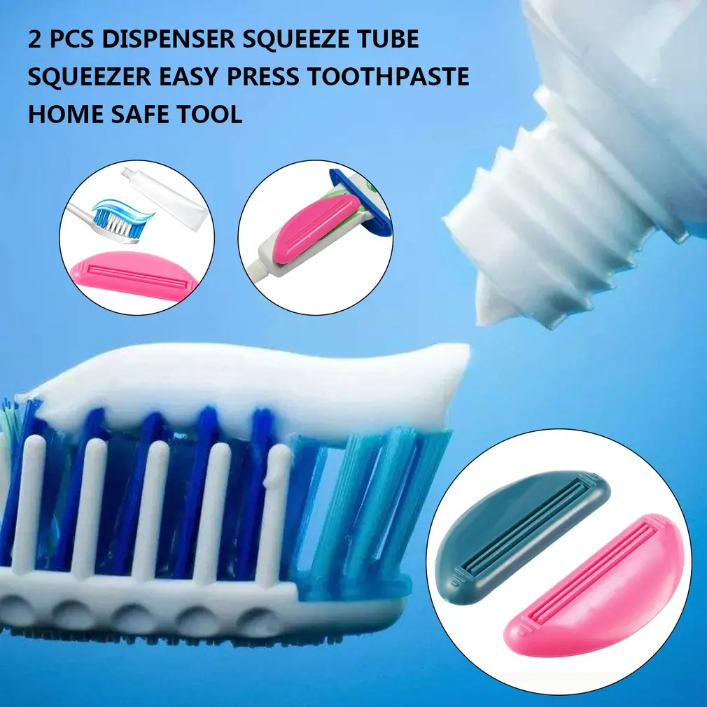 2PCS Toothpaste Squeezer Tube Toothpaste Tooth Paste Squeezer Dispenser Toothpaste Holder Cosmetic Tooth Cleaning Accessories