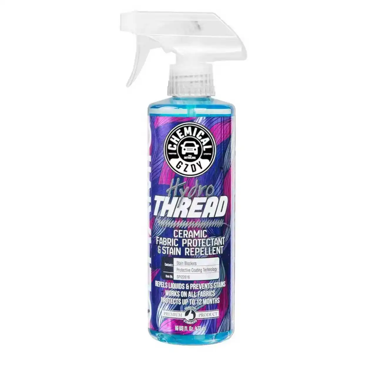 

Chemical Guys SPI22616 HydroThread Керамическое средство для защиты ткани и отталкивания пятен (для ткани, ковров и обивки), 16 унций.