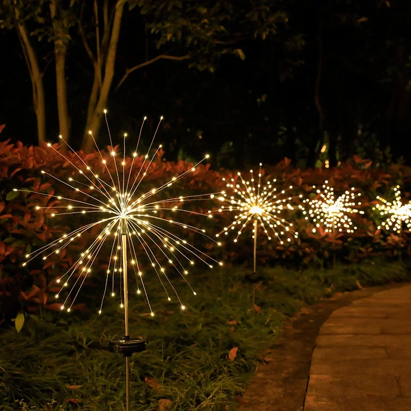 

Solar LED Fireworks Lights 90/150Leds Fairy Lawn Light 8 Mode Waterproof Garden Dandelion Lamp For Outdoor Patio Landscape Decor
