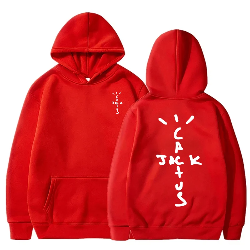 Sudadera con capucha para hombre y mujer, chándal informal, jersey para correr, ropa deportiva con estampado de letras de Cactus Jack Swag