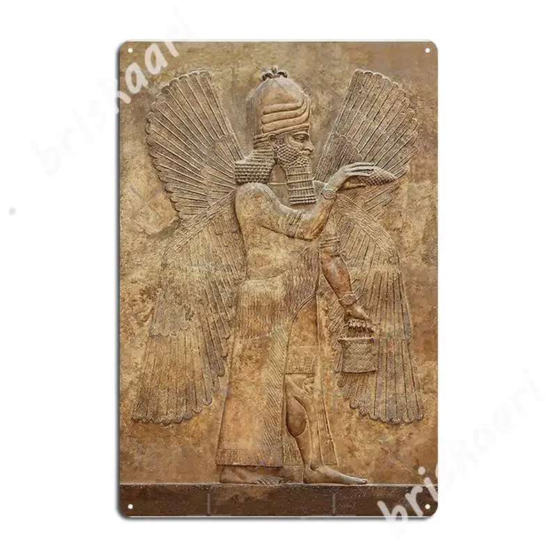 Assyrian Winged Genie/Apkallu Metal Signs Club Party Club Bar create Wall Decor Tin sign Posters