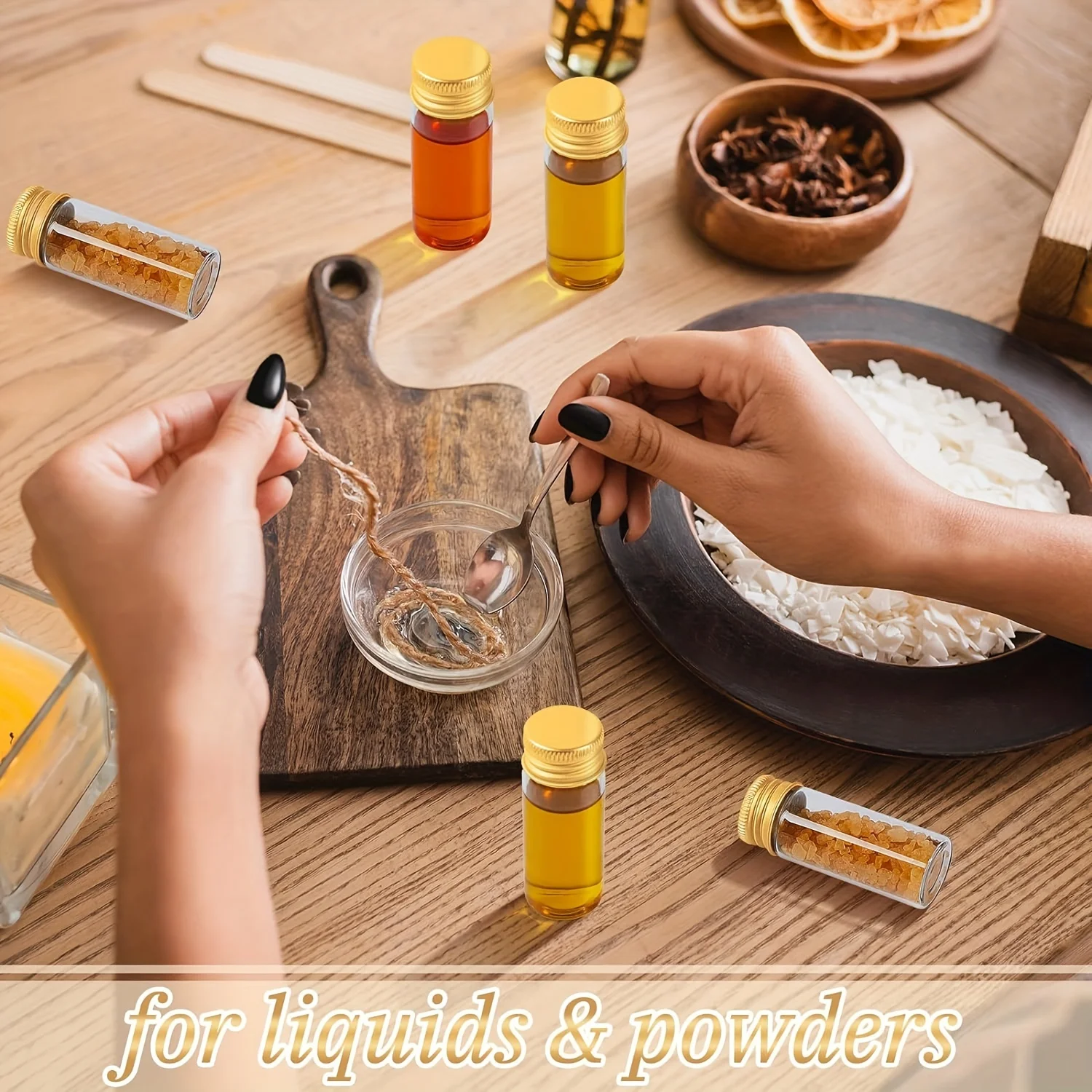 10/15/20/25/30 زجاجات صغيرة شفافة، زجاجات صغيرة مع أغطية معدنية من الألومنيوم، برطمانات صغيرة، زجاجات صغيرة فارغة مع أغطية