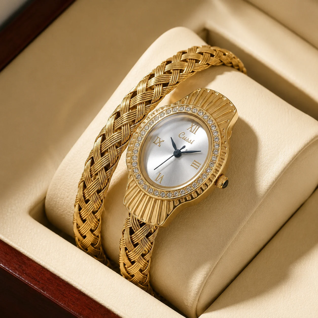 Vintage Fashion Watches - 1Pcs 여성용 화이트 다이얼 합금 스트랩
