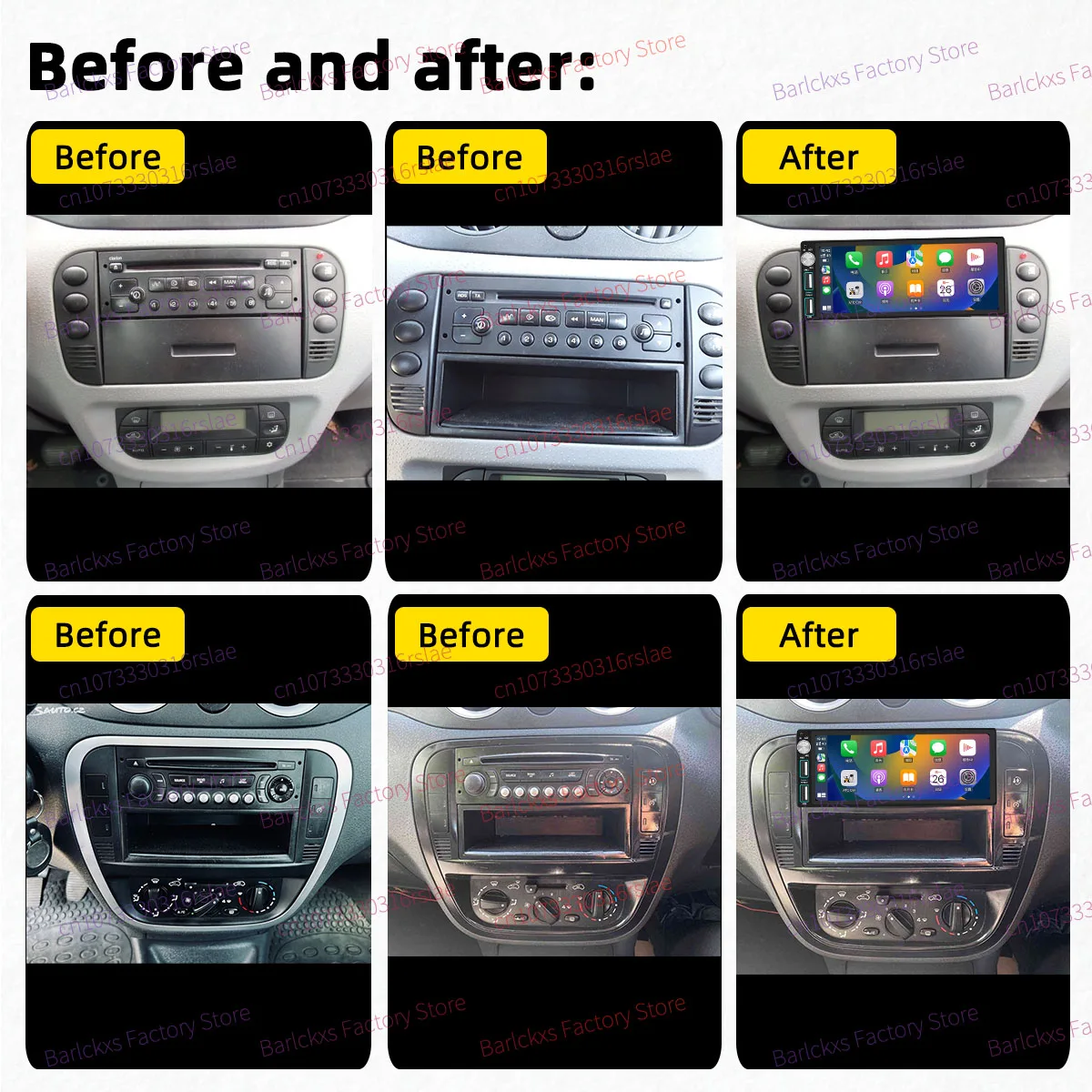 6.86 inch Screen for Citroen C2 C3 2001-2010 Android 1Din Car Stereo Carplay GPS Car Multimedia Autoradio Radio Head Unit