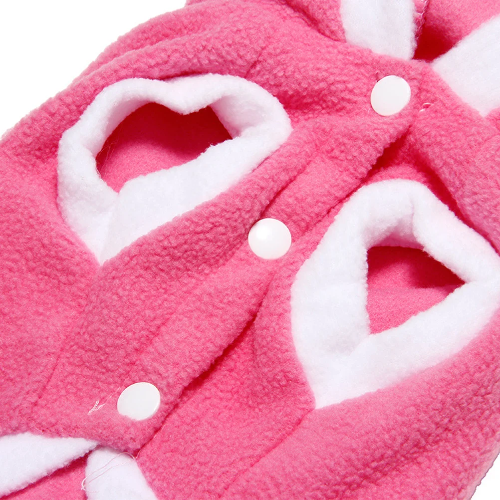 

Pink Rabbit Design Pet Clothes Size S Warm Fancy Cosplay Costume Outfit for Dog Daily Wear Pet Makeover Clothes