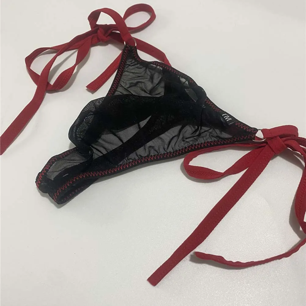 

Mesh Underwear Lace G-strings Average Size Comfortable Fabric Fashionable Style Lace Mesh Thong For Men G-strings