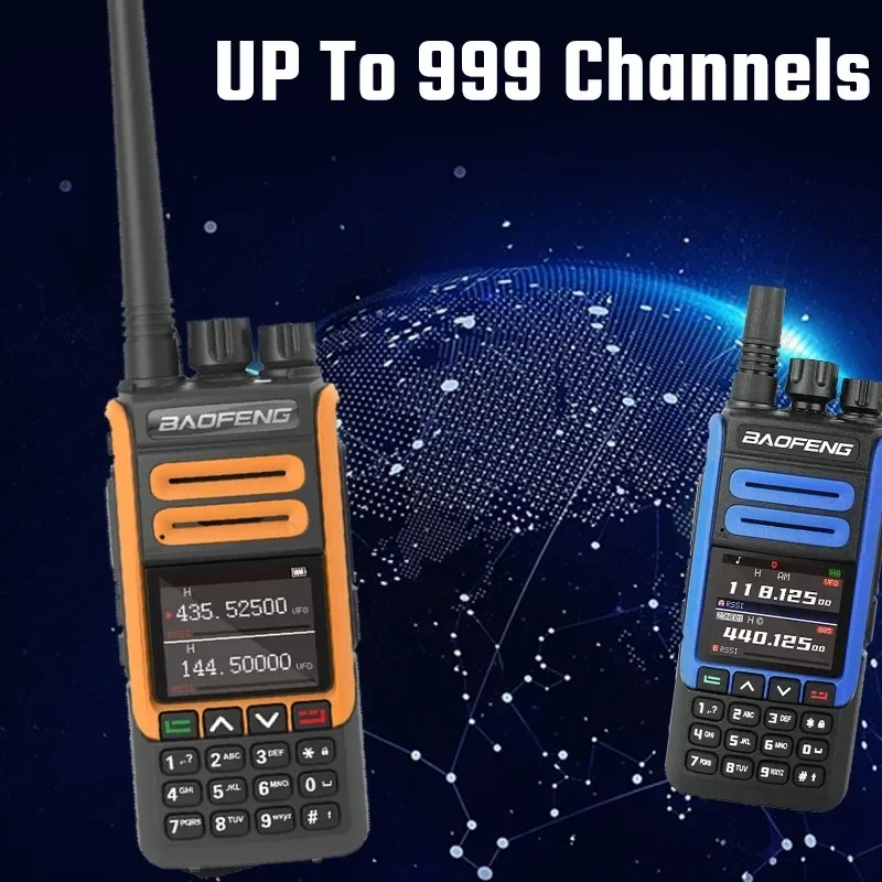 Baofeng Official Store BF-1802 Walkie Talkie 2200mah 5W Tri-Band 220-260mhz Wireless Copy Frequency FM Radio NOAA 999 Channels