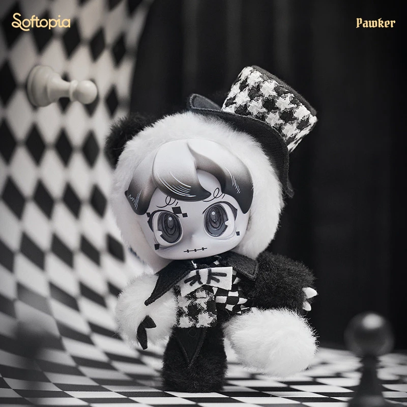 Pawker Card Kingdom Plush Blind Box Cute Figure Doll Pendant Keychain Desktop Decoration Surprise Bag Charm Accessories Toy Gift