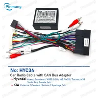 Cable de Radio para coche, arnés de cables de alimentación, adaptador CANBus HYC34 para Hyundai Azera Grandeur H350 i20 i40 ix20 Tucson ix35 Santa Fe Sonata