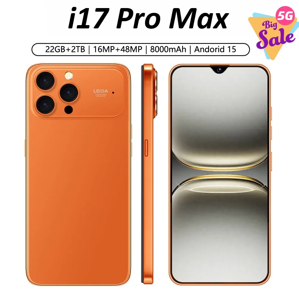 حار i17 برو ماكس 7.0HD الإصدار العالمي 2026 جديد الأصلي الذكية 5G بطاقة مزدوجة 8000mAh بطارية أندرويد 15 وظيفة التعرف على الوجه #1
