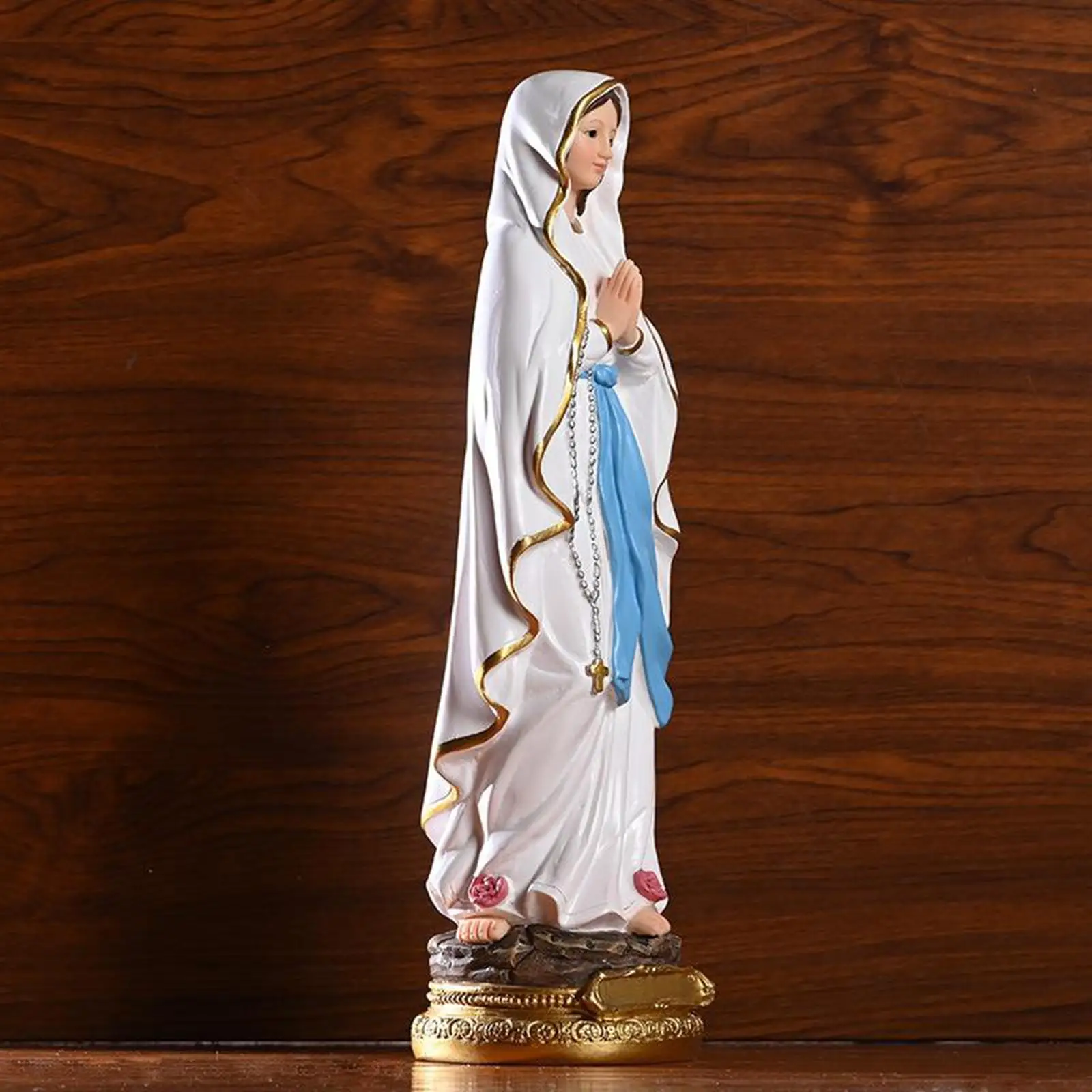 Resin Blessed Saint Our Lady of Lourds Mary Statue Figure