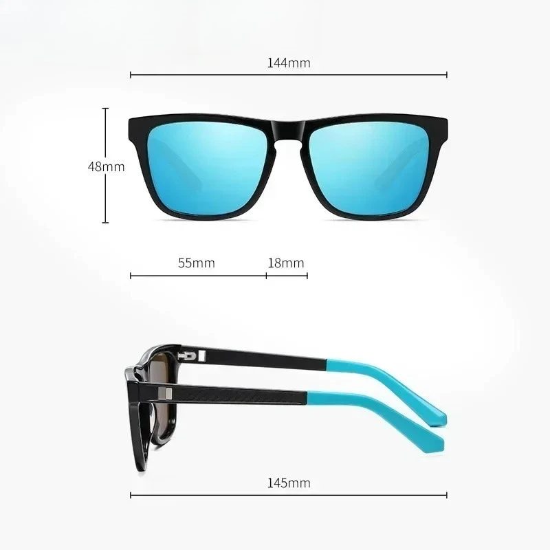 KIZN 55-18-145 نظارات شمسية للرجال موضة TR90 نظارات شمسية مستقطبة -100-125-150 قصر النظر طول النظر الشيخوخي التصحيحية + 200 + 25