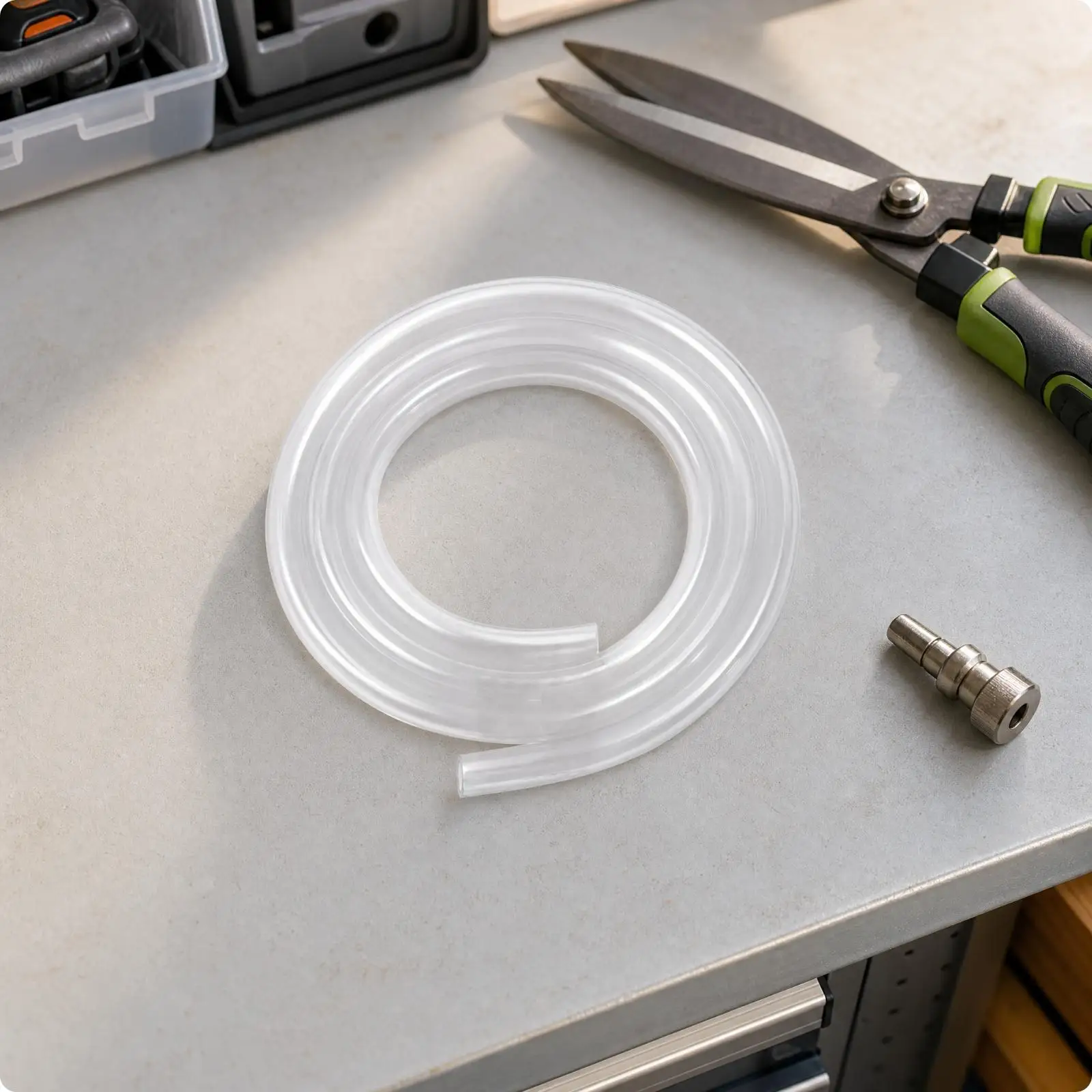 High Temp Resistant Plastic Gas Hose for Lawn Mower Petrol Tank to Engine Supply Line